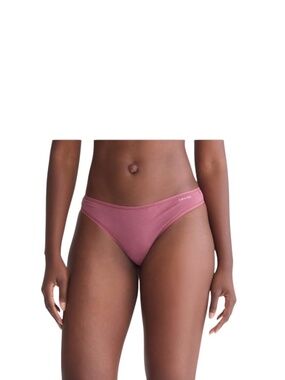 Calvin Klein Thong Low Rise Cotton Stretch Burgundy Panty - NWT
